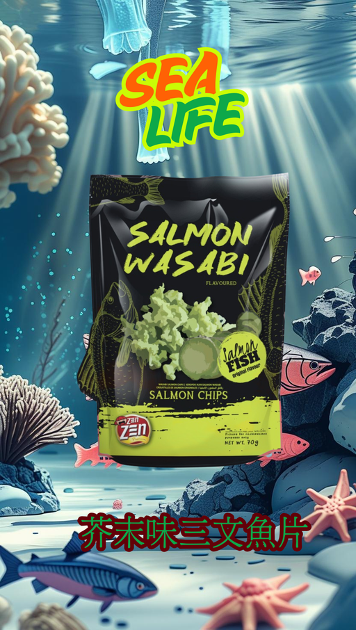 馬來西亞Zen Zen三文魚脆片70g - Image 4